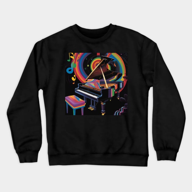 Abstract Image Of A Piano Crewneck Sweatshirt by Musical Art By Andrew